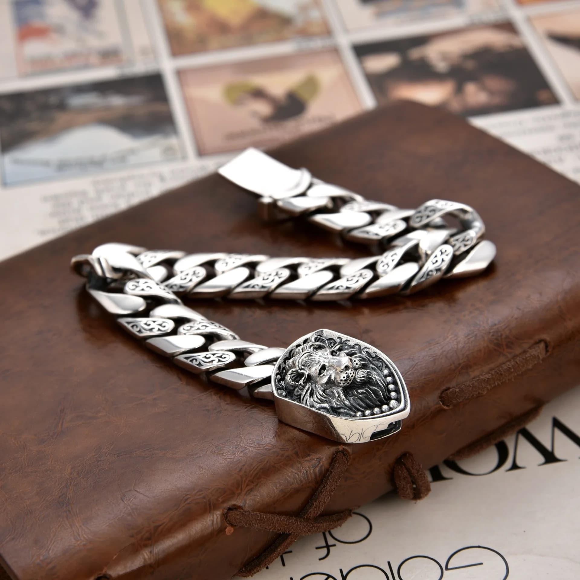 Bracelet en argent sterling S925, prix d'usine, dominateur, réservoir de lion, splendide, tendance, 