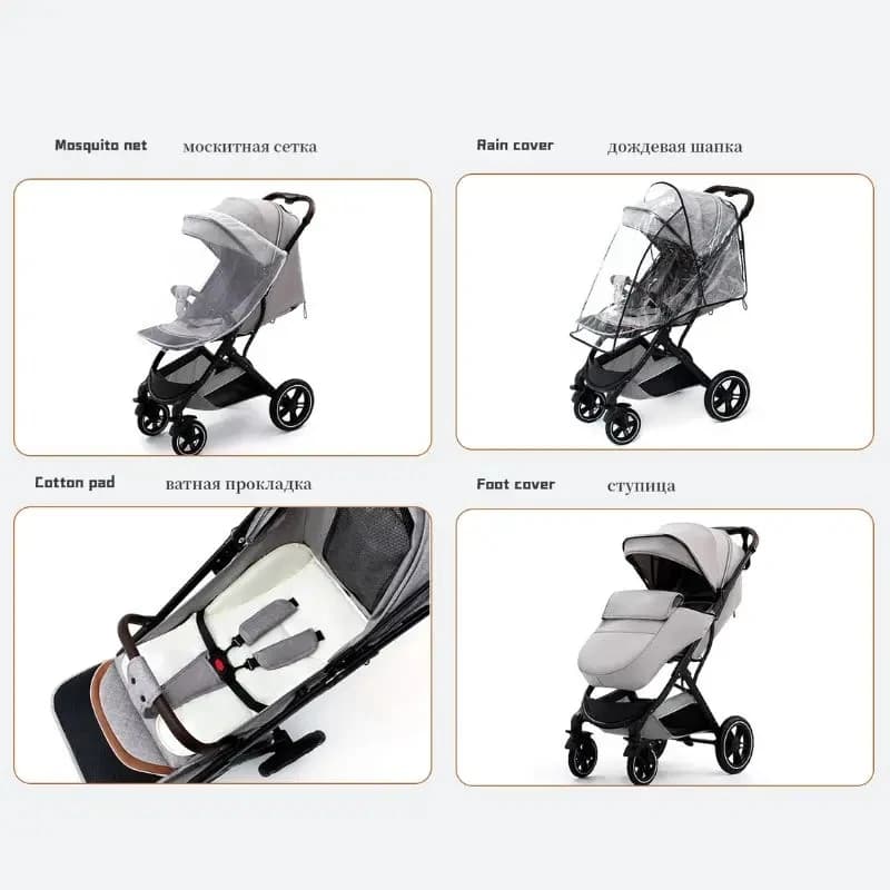 Poussette pour bébé, paysage élevé, portable, ultra-légère, poussette de voyage pour nouveau-né, pou