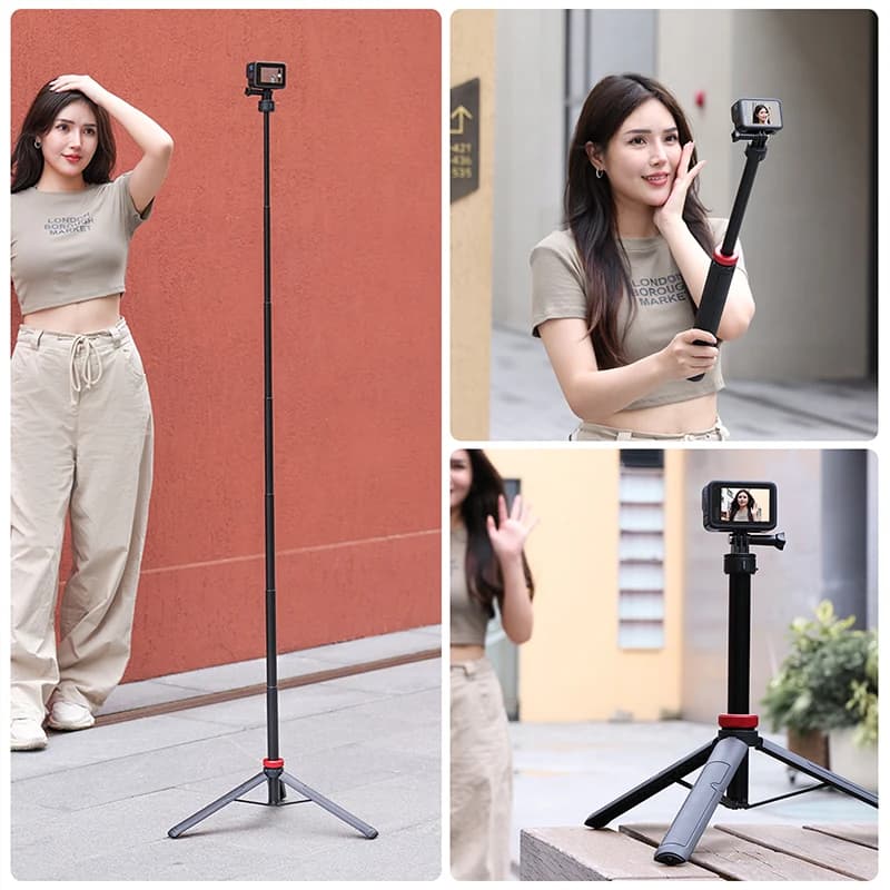 Ulanzi Go-Quick II 1.4M trépied extensible Selfie bâton pour GoPro Hero 13 12 11 10 DJI Insta360 cam