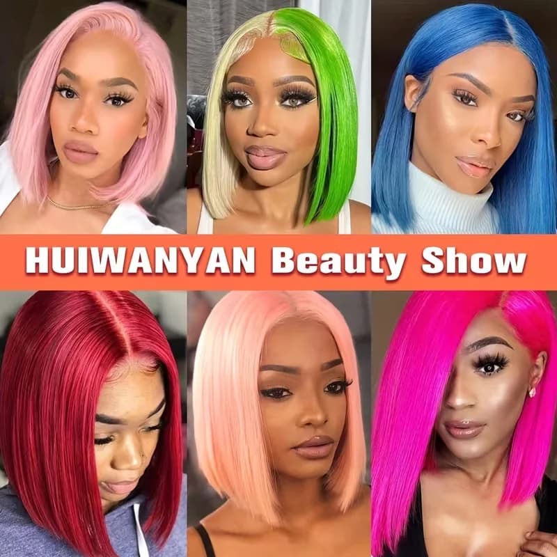 Perruques Courtes Blondes 613 Bob de 8 à 14 Pouces en Cheveux Humains avec Dentelle Frontale pour Fe