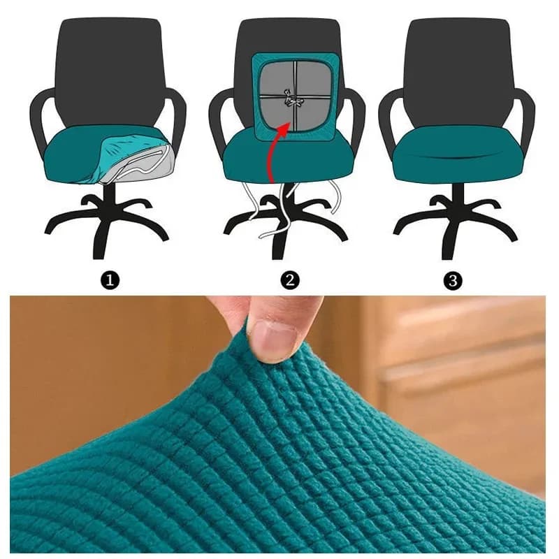 Juste de chaise de jeu universelle en spandex, housse de chaise de bureau, élastique, épaissie, mono