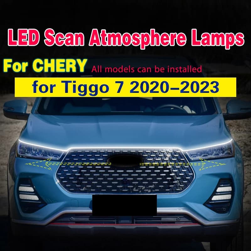 Feux de jour DRL de voiture pour Chery Tiggo 7, antibrouillard, démarrage de numérisation à LED, lam