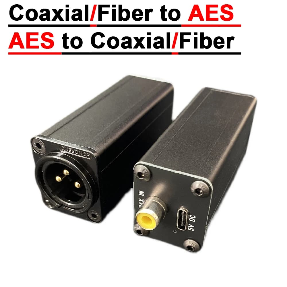 Transformateur d'isolation Coaxial/fibre optique vers Signal numérique AES, entrée AES vers sortie C