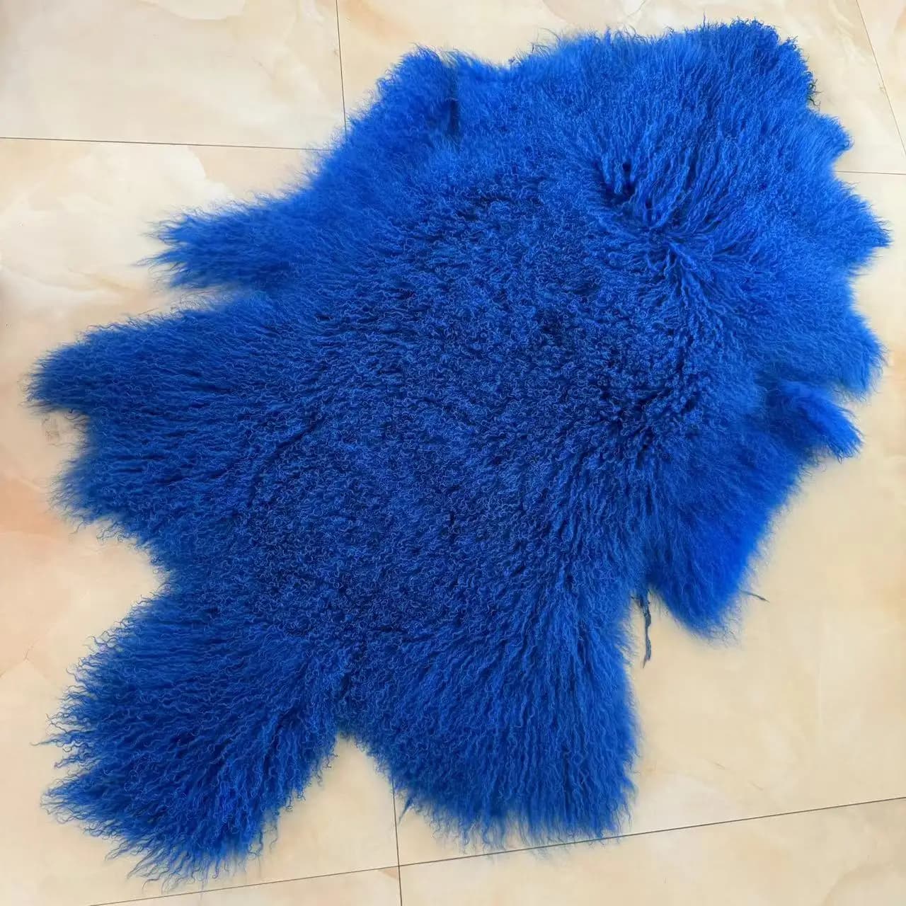 Peau d'agneau naturelle du Tibet peau de fourrure d'agneau mongole véritable peau de mouton mongole
