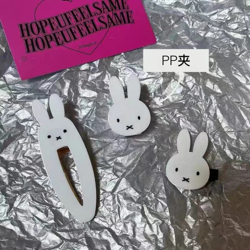 Miffy pince à cheveux dessin animé mignon Miffy pince à cheveux PP pince fille frange pince livre No