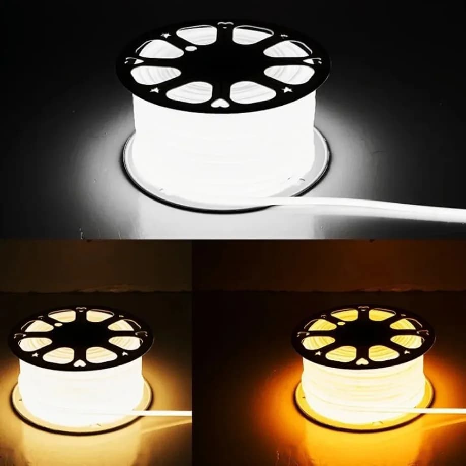 Bande lumineuse LED COB 288 diodes/M 220V prise ue RA90 blanc chaud 3000K 4500K 6500K bande LED Flex