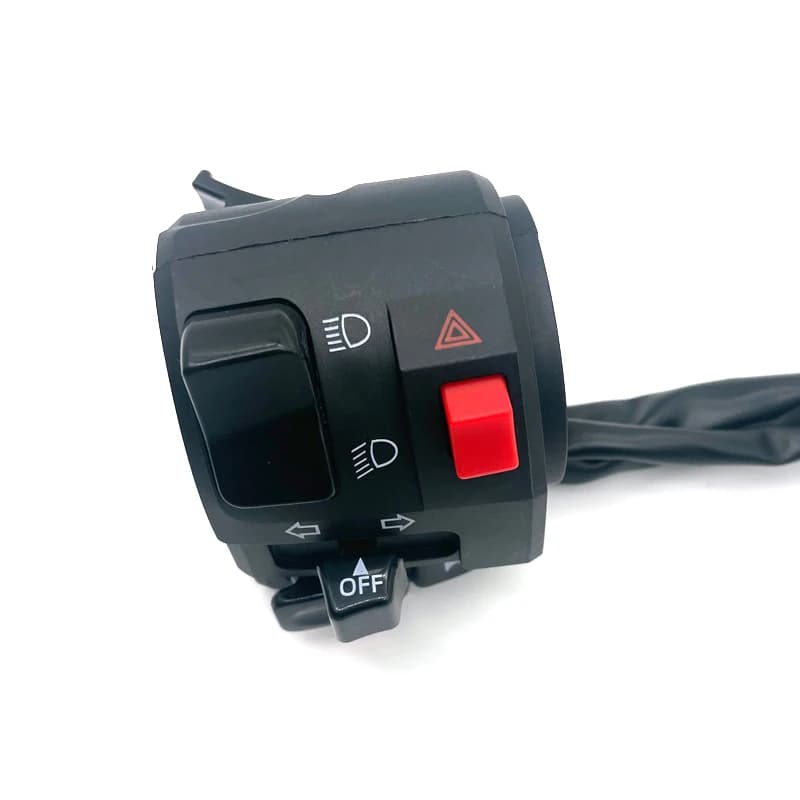 1 pièces gauche 22mm commutateurs de moto bouton de klaxon de moto clignotant voyant d'avertissement