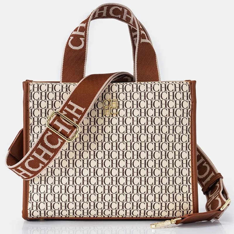 Sac à main pour femme CH Fashion, imprimé monogramme, logo métallique de haute qualité, décontracté,