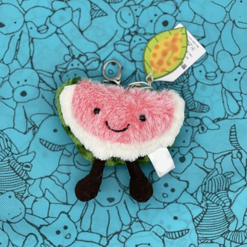 JELLYCAT  Peluche guimauve, Mini breloque cerise, Peluche méduse, Pastèque, Tournesol, Breloque sac 