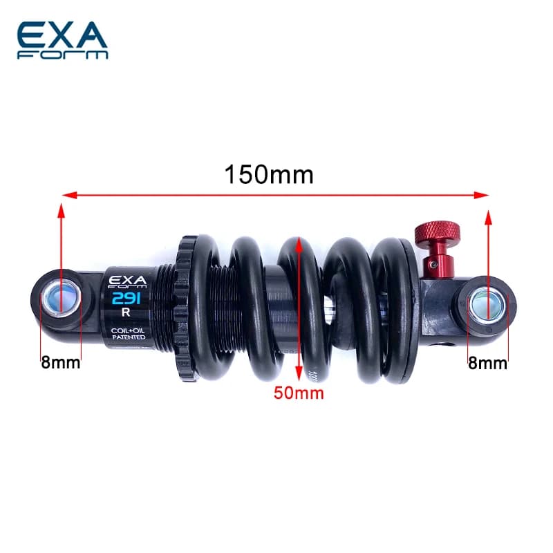 KS EXA Form – amortisseur arrière de vélo, Suspension, ressort Durable, vtt, vélo e scooter 125 291 