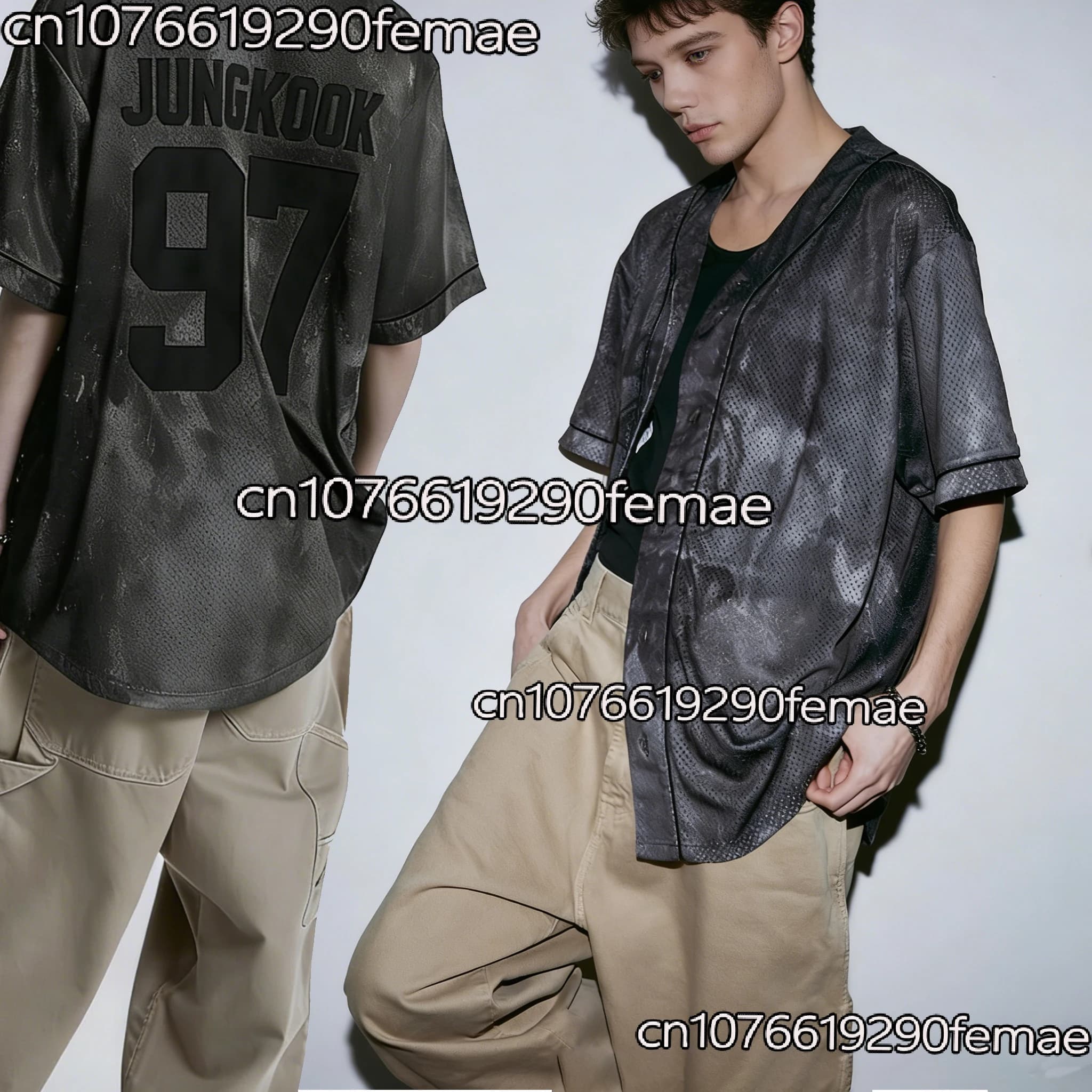 Nouveautés 2026 pour hommes et femmes KPOP # T-shirt de baseball 97, maillot de sport quotidien pour