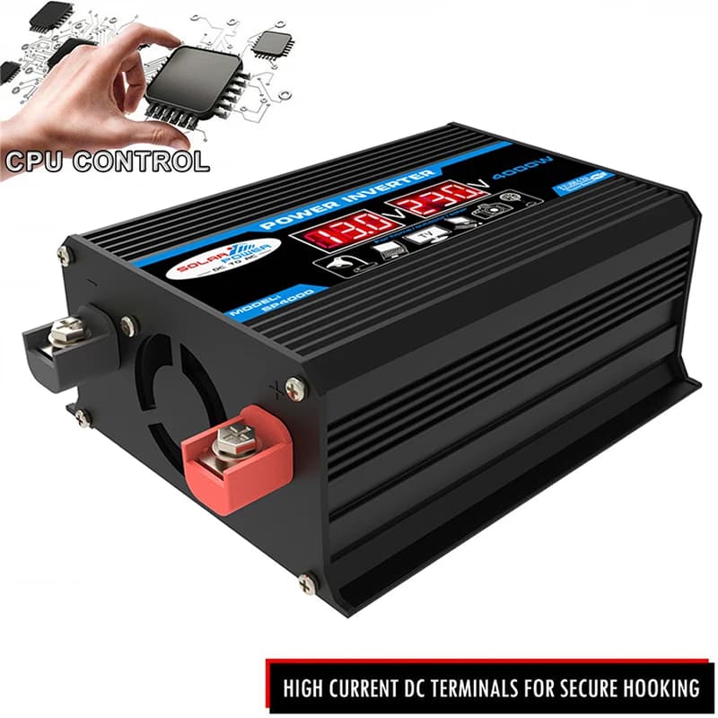 Convertisseur de courant pour voiture avec écran LED, 12V vers 220V/110V, 300W, adaptateur chargeur,