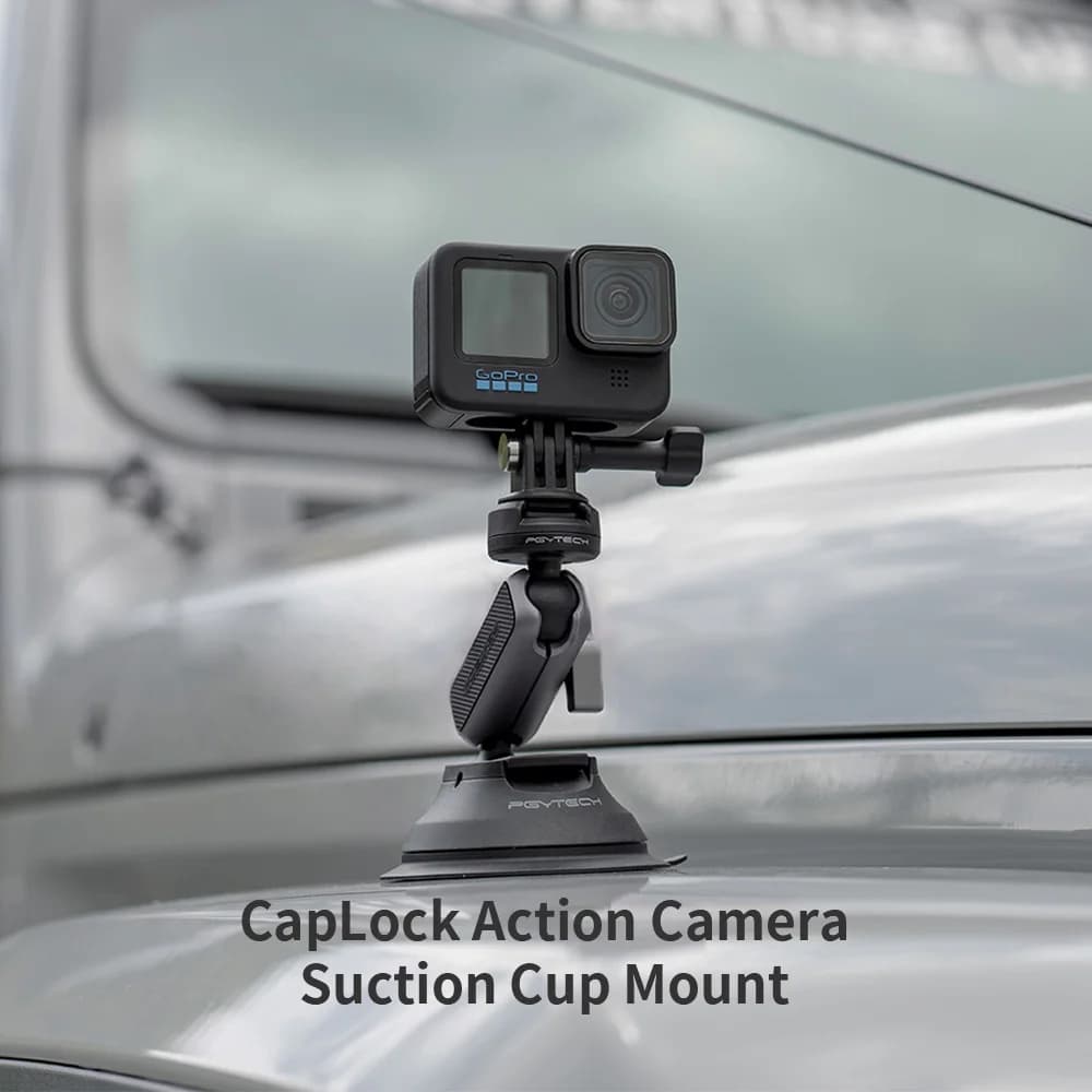 Support de voiture à ventouse PGYTECH CapLock 360 °   Rotation pour DJI OSMO Action POCKET 3 Gopro12