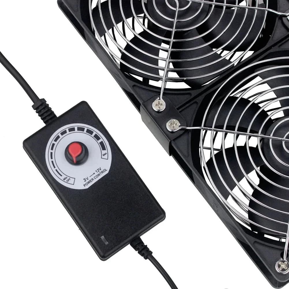 Ventilateur de refroidissement avec contrôleur, 120mm, 3000 tr/min, 12cm, 12V, 220V, BTC, châssis de