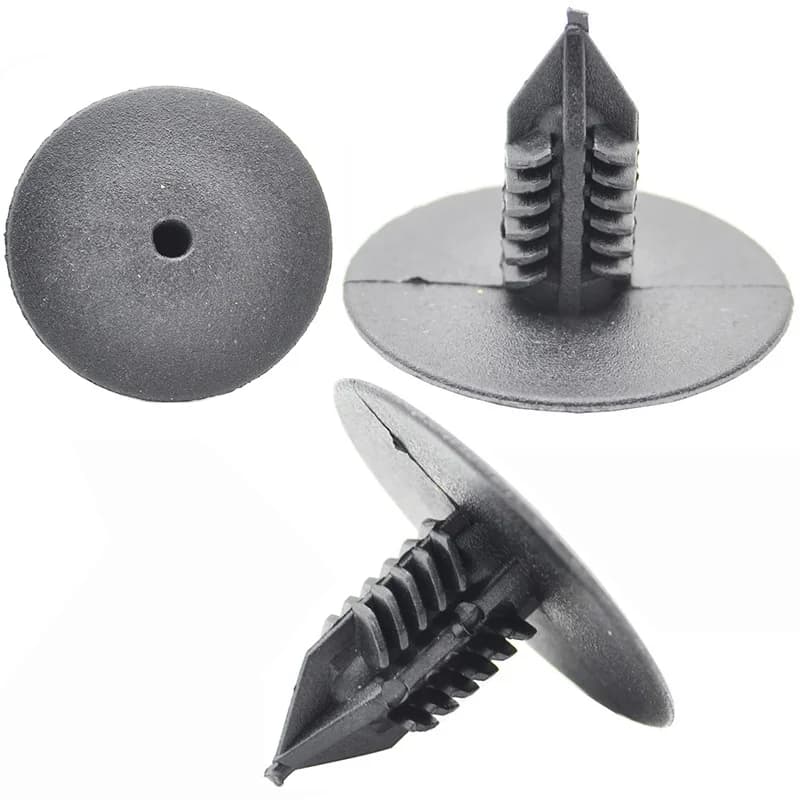 50 pièces 10mm Rivets en plastique attaches porte garde-boue pare-chocs couverture punaise Clips Cli