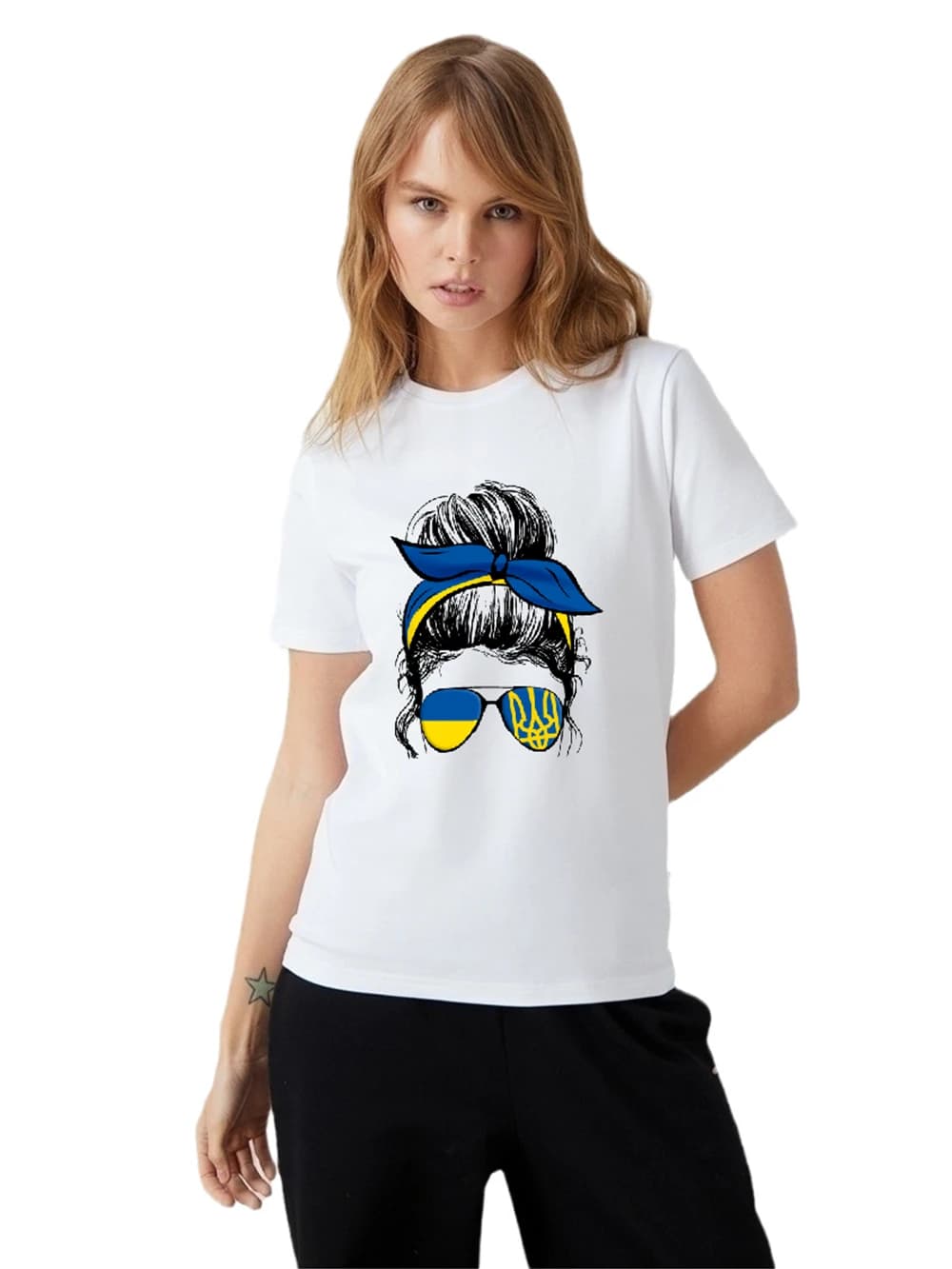 T-Shirt à manches tombantes pour filles, en coton, décontracté, avec motif imprimé, mode mon pays