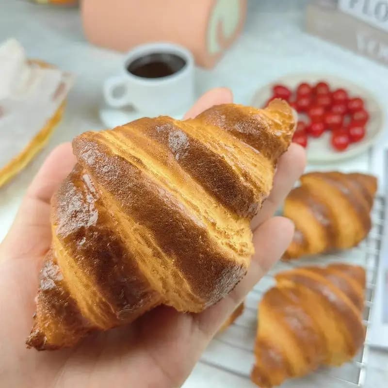 Pain Croissant artificiel pour décoration, Look Croissant artificiel, modèle alimentaire, maison, cu