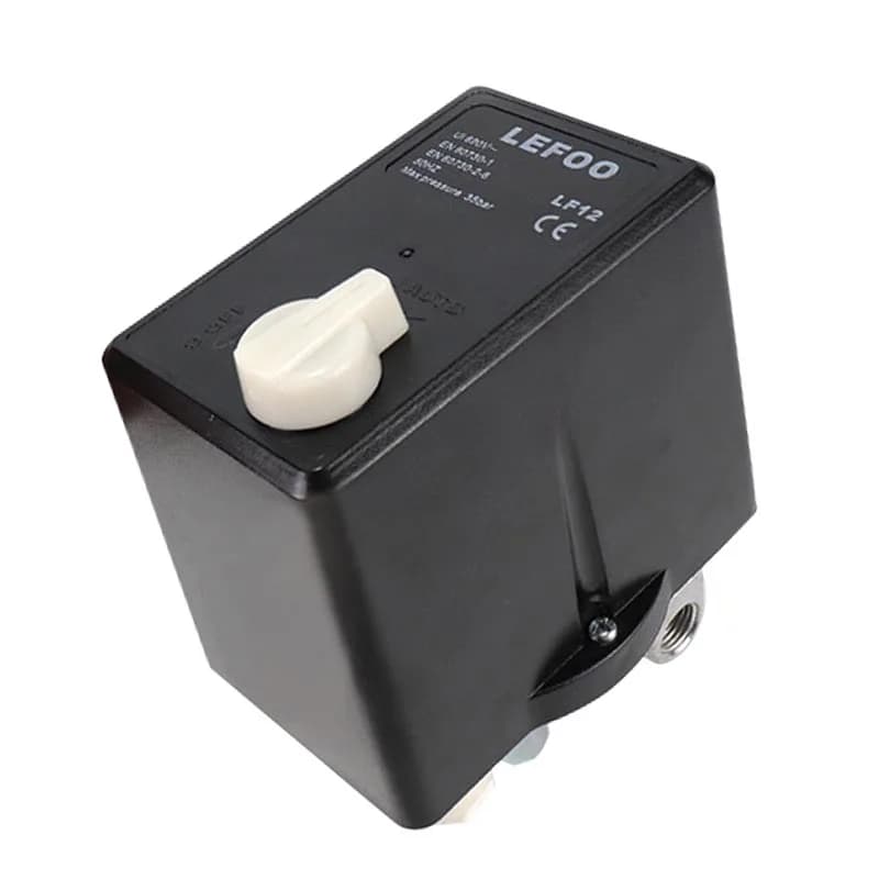 Pressostat 380V 90-120 psi, bouton marche-arrêt manuel, contrôleur de compresseur d'air avec relais 