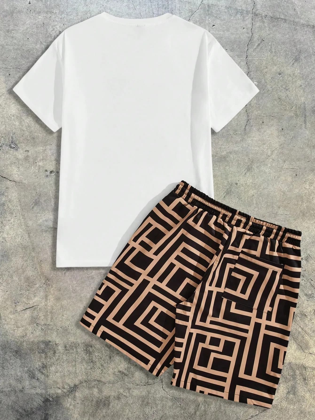 Ensemble short et t-shirt à manches courtes pour homme, imprimé ours, respirant, léger, décontracté 