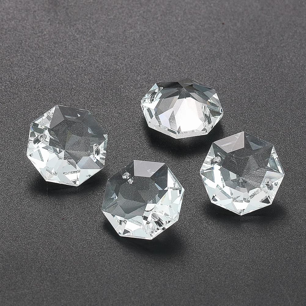Pièces de lustre en perles de cristal K9, 20mm, 10 pièces, prisme à facettes de remplacement, perles