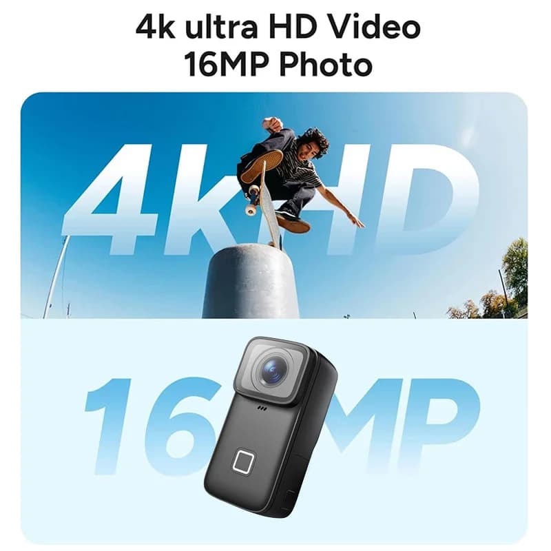 Caméra d'action 4K SJCAM C200 Pro avec boîtier portable, étanche 5M, vidéo FHD GYRO, Wi-Fi 5G, visio