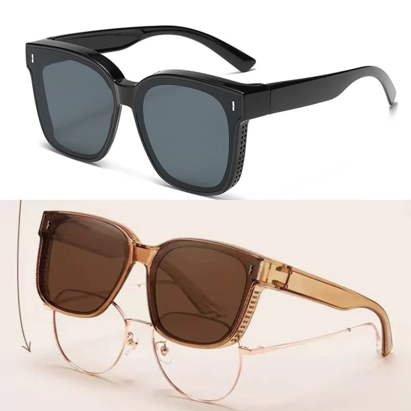 Lunettes de soleil carrées polarisées pour hommes et femmes, lunettes portables, lunettes de conduit