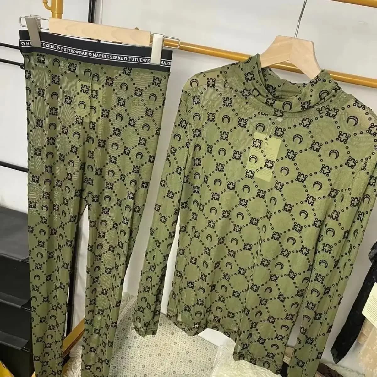 Ensemble deux pièces chemise à manches longues et pantalon pour femme, style coréen rétro, imprimé v