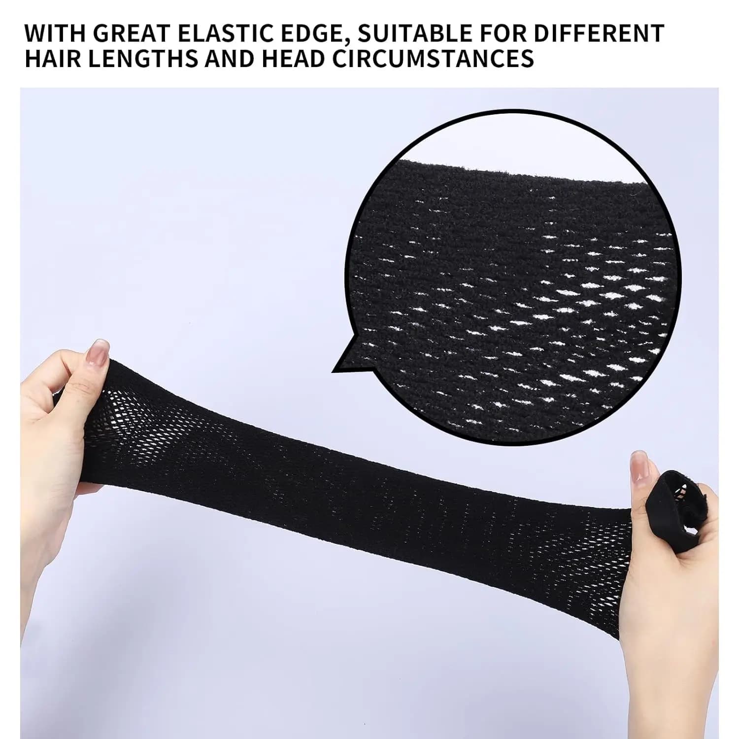 Bonnet de perruque en peau noire, filet à cheveux pour perruques, bonnets de perruque pour femmes, b