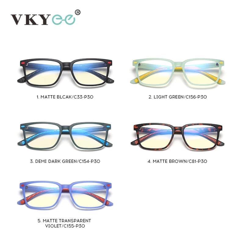 Lunettes carrées classiques KY TR pour enfants, couleur bonbon sucré, anti-lumière bleue, myopie, hy