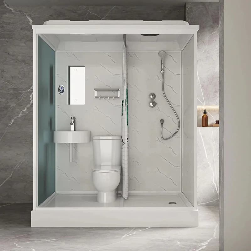 Bain intégré intégré en acrylique, salle de douche, séparation sèche et humide
