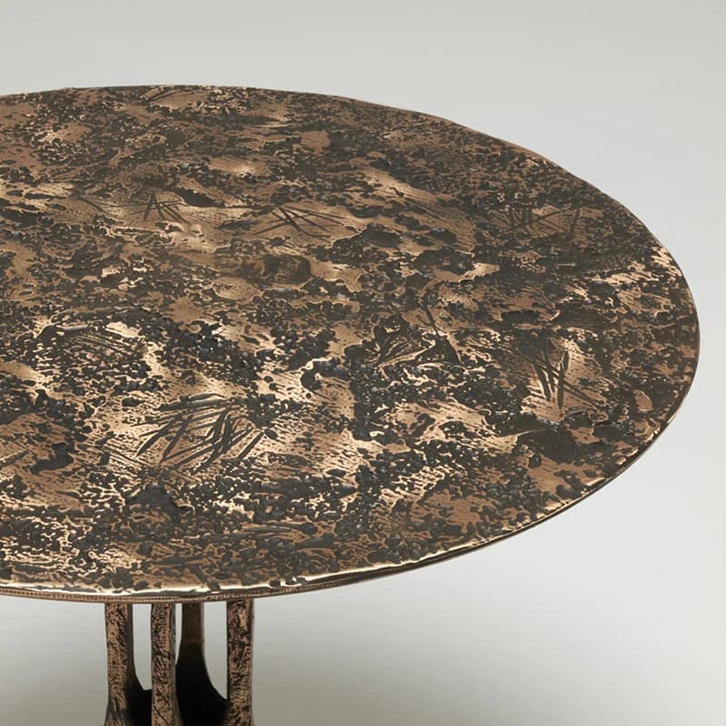Petite table basse ronde en métal, table d'appoint en laiton antique, salon moderne, conception Manu