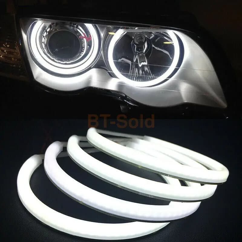 4X131MM Jaune.ambre.rouge.bleu.vert. Anneau Halo en coton léger SMD LED, yeux d'ange pour BMW E36 E3