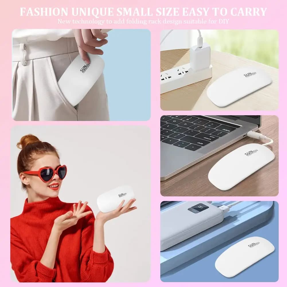 LULAA Mini UV LED lampe à ongles professionnel LED Gel sèche-ongles avec USB lampe à durcissement ou