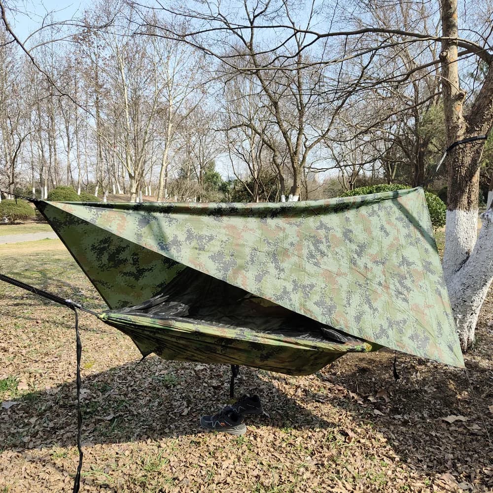 Hamac double avec moustiquaire, facile à installer, 290x140cm, avec ULà vent, portable, pour le camp