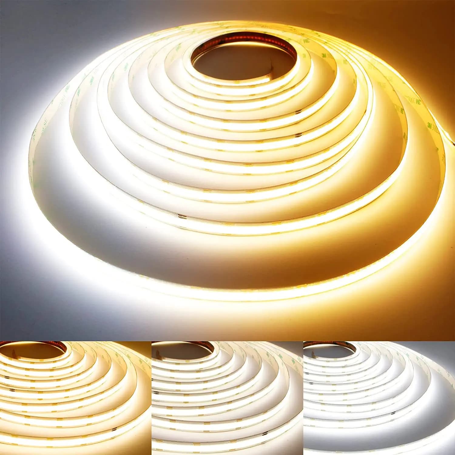 Bande lumineuse LED COB 12V 24V 10M 5M 3M 2M 1M 320LED s/M, bande LED Flexible haute densité 2700K 4