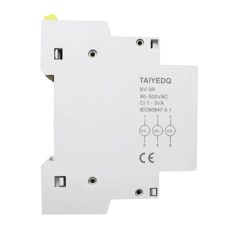 Voltmètre triphasé LED, Mini affichage numérique, compteur de tension modulaire 80-500VAC, Rail Din 