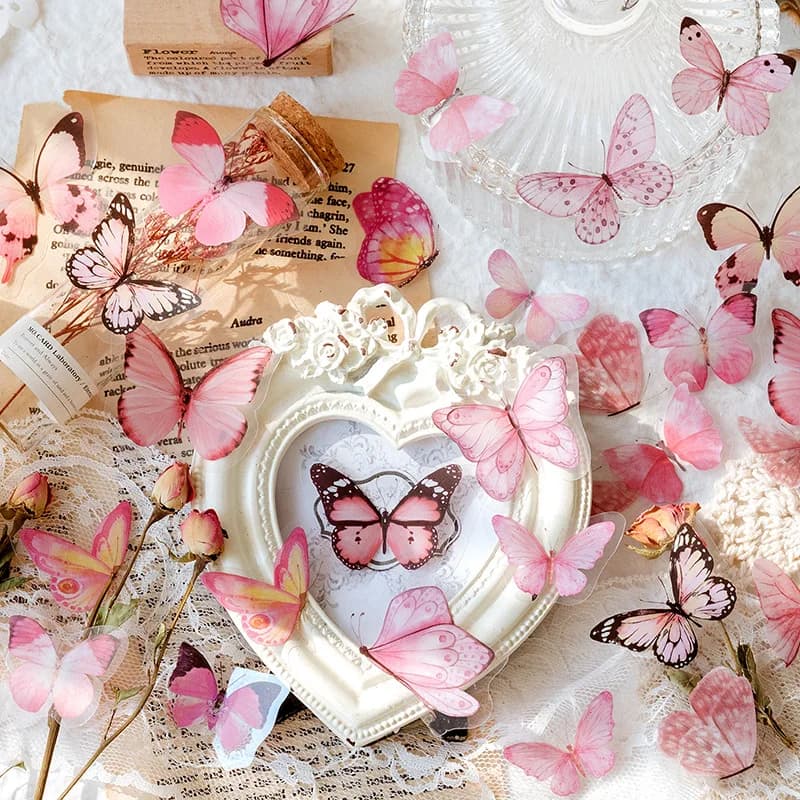 Autocollant de Collection de papillons colorés, étiquette murale pour Album de Scrapbooking, réfrigé