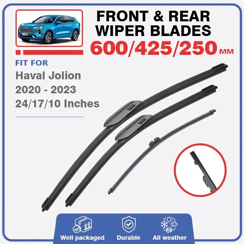Balais d'essuie-glace avant/avant et arrière pour Haval Jolion 2021 2022 2023 Jolyon HEV, accessoire