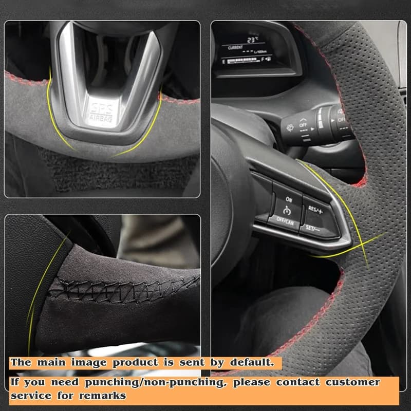 Housse de volant de voiture personnalisée en daim, 100% adaptée à Volkswagen Golf 6 Mk6 VW Polo Sagi
