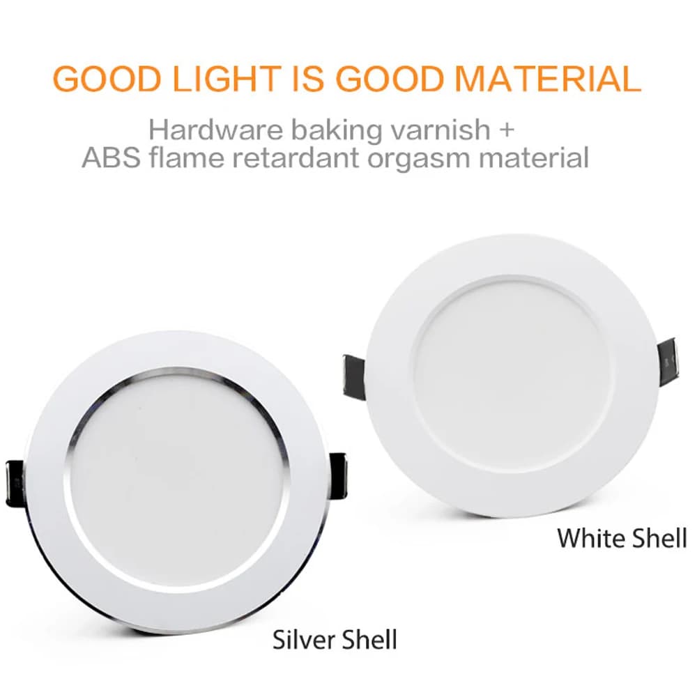 10 pièces/lot LED Downlight 220V encastré rond plafond Dowm lumière chambre salon intérieur pour la 