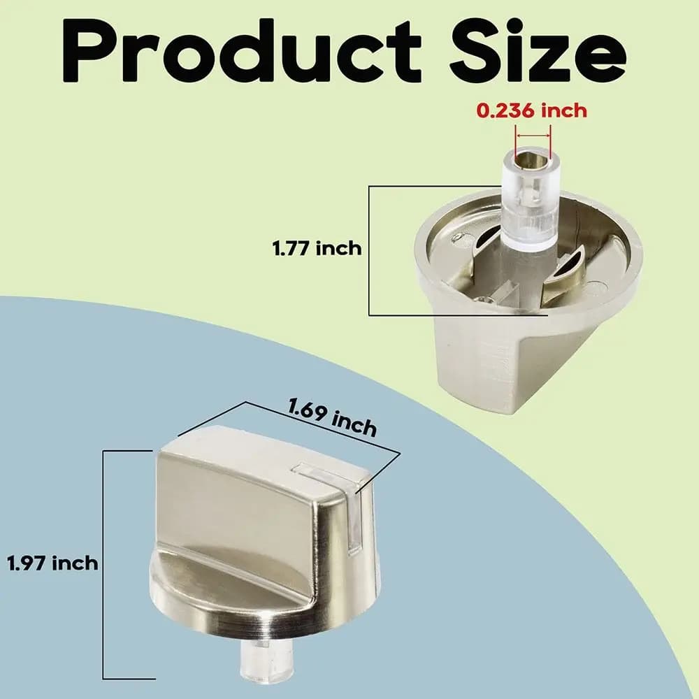 AEZ 73293801   Boutons de remplacement pour cuisinière à gaz, en acier inoxydable, compatibles avec 