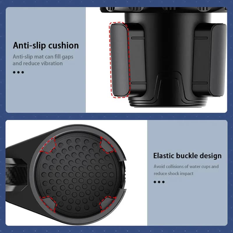 SEAMETAL-Extenseur de porte-gobelet de voiture de qualité supérieure, support de clics multifonction