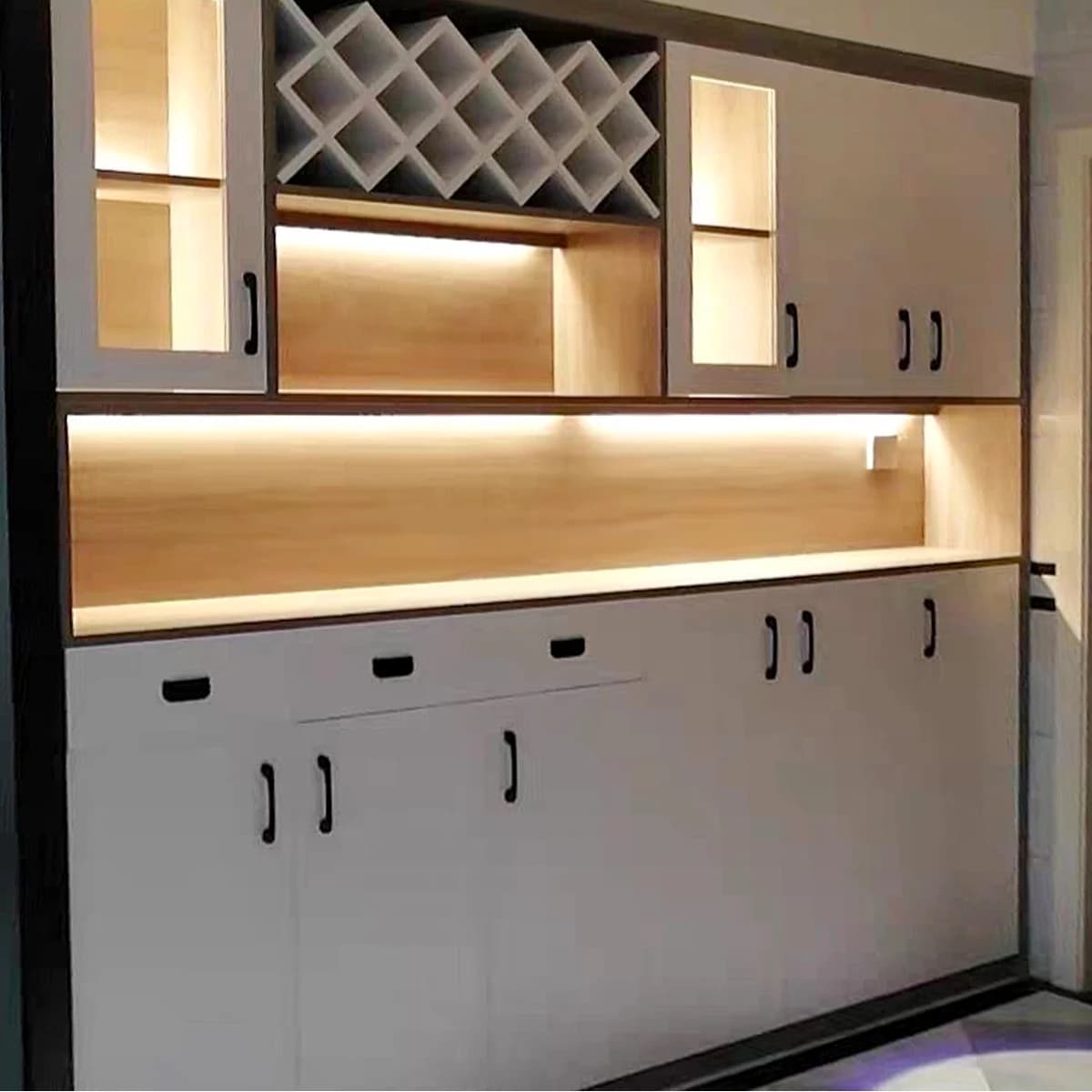 Salle de bains cuisine LED sous armoire lumière main balayage capteur de mouvement interrupteur 12V 