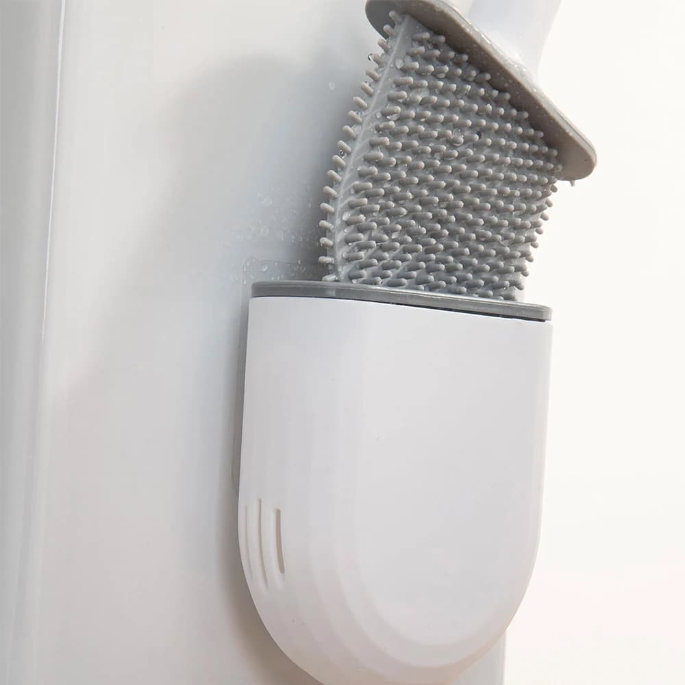 Brosse de Toilette Murale en Silicone avec Support à vaccage Rapide, Outil HOTool pour Livres