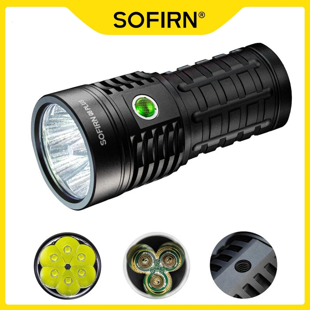 Sofirn Super puissant Q8 Plus lampe de poche LED 16000lm USB C 21700 Rechargeable Anduril 2.0 torche