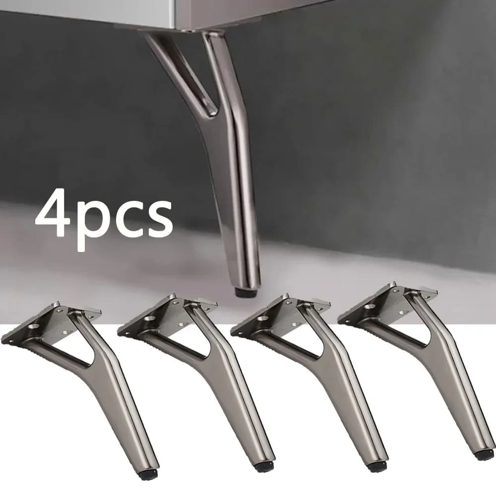 4 pièces 15 cm pieds de meubles en métal en forme de Y pieds de remplacement modernes pieds de canap