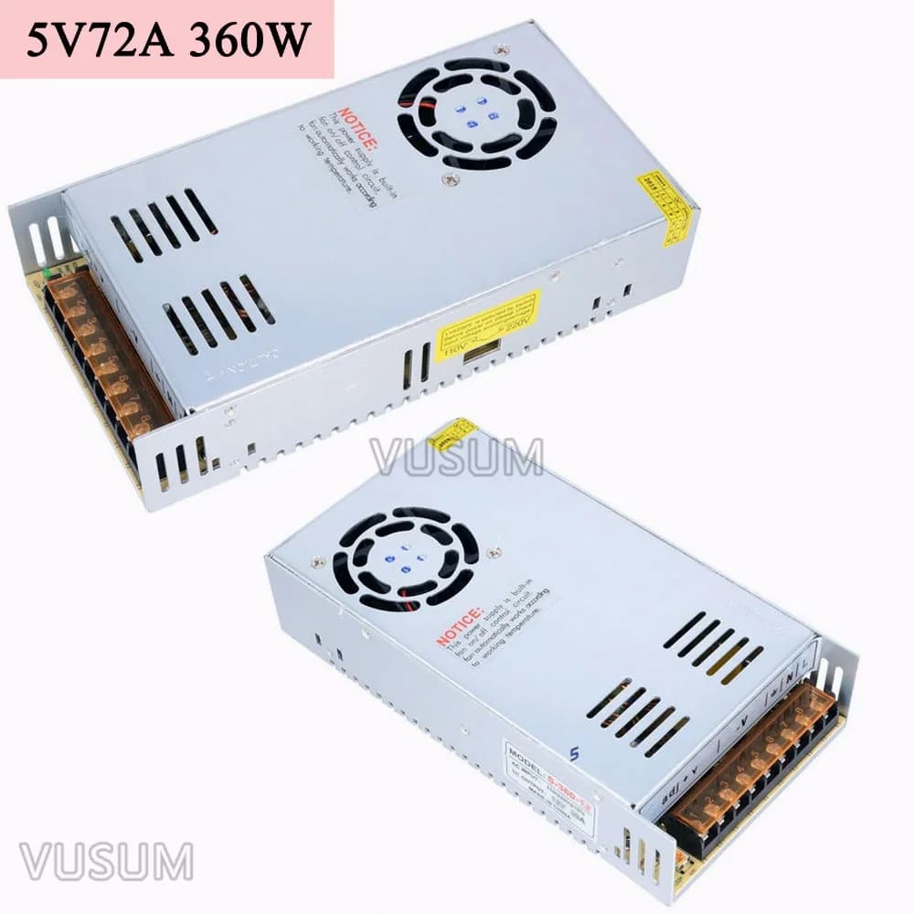 Vusum commutation alimentation Led 5V transformateur d'alimentation 110V 220V AC à DC 5V 2A 6A 10A 2