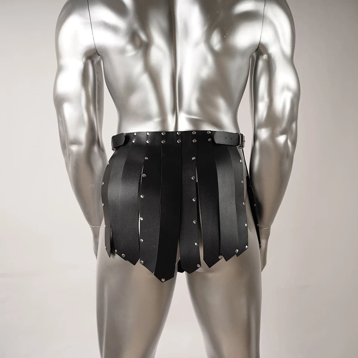Costume de gladiateur gothique pour hommes, jupe de gladiateur romain avec harnais, harnais en cuir 