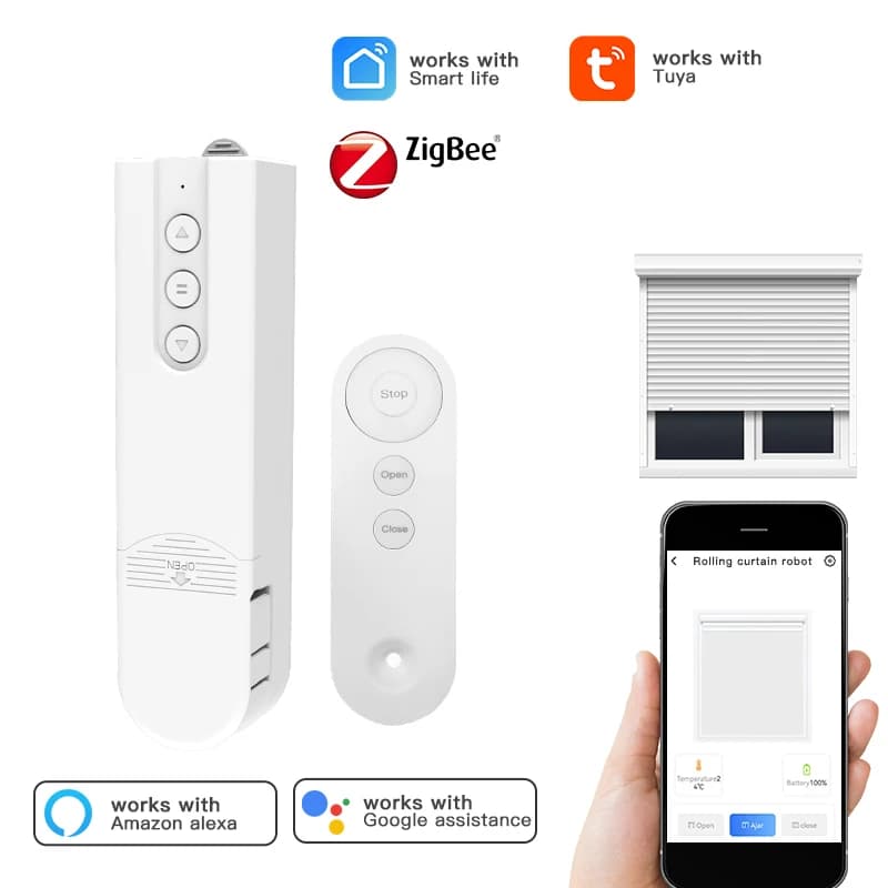 Tuya Zigbee – moteur de store intelligent, volet roulant électrique automatique, ombres, Robot, cont