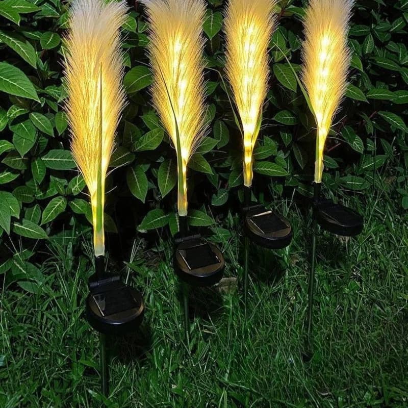 1-4 LED lampes de jardin solaires en plein air étanche Reed lumière lampe à énergie solaire cour de 